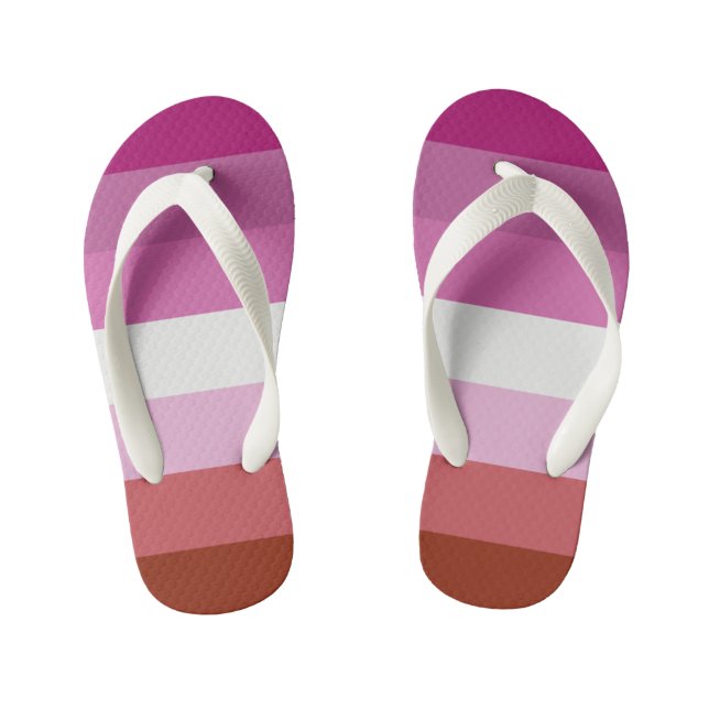Lesbian Pride Flag Kid's Thongs (Footbed)