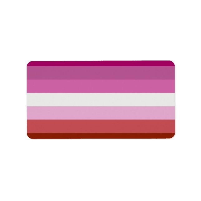Lesbian Pride Flag Label (Front)