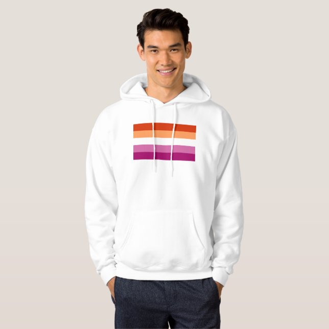 Lesbian Pride Flag LGBTQ Hoodie (Front Full)