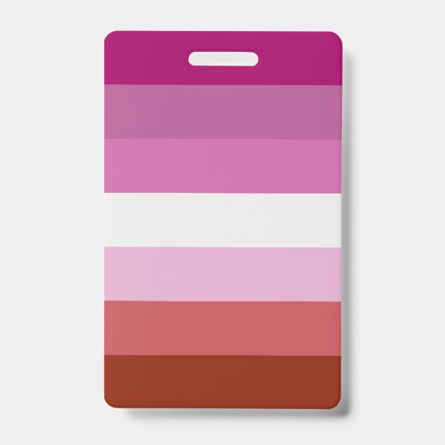 Lesbian Pride Flag LGBTQ ID Badge (Front)