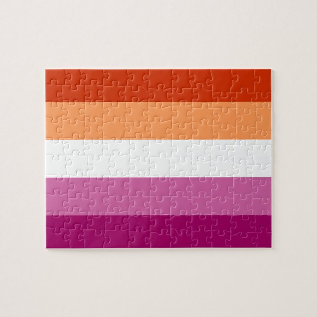 Lesbian Pride Flag LGBTQ Jigsaw Puzzle (Horizontal)
