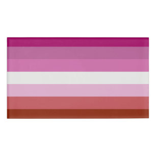 Lesbian Pride Flag LGBTQ Name Tag