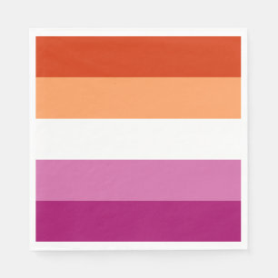 Lesbian Pride Flag LGBTQ Napkin