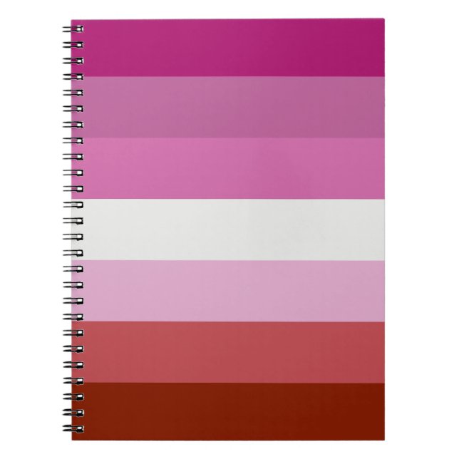 Lesbian Pride Flag LGBTQ Notebook (Front)