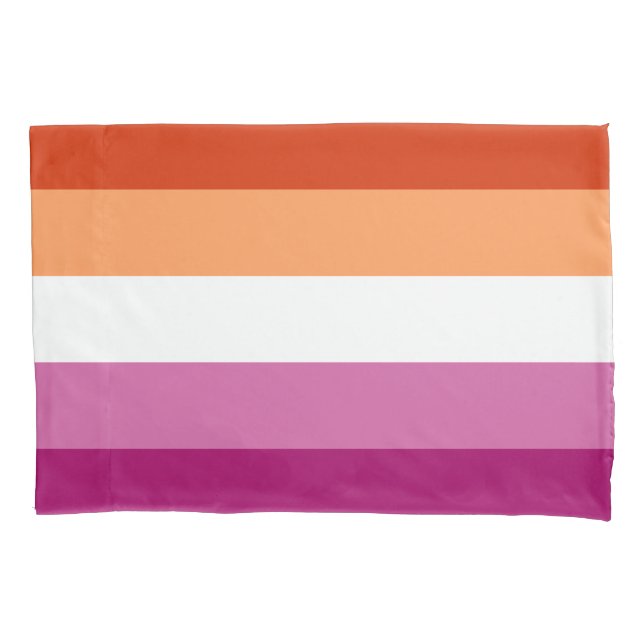 Lesbian Pride Flag LGBTQ Pillowcase (Front)