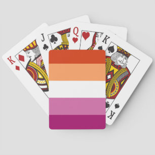 Lesbian Pride Flag LGBTQ Playing Cards