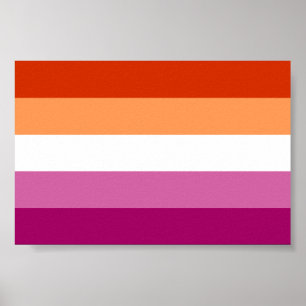 Lesbian Pride Flag LGBTQ Poster