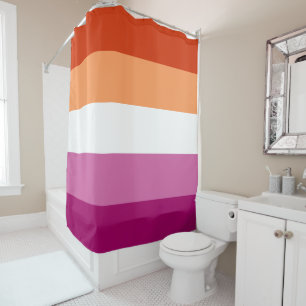 Lesbian Pride Flag LGBTQ Shower Curtain