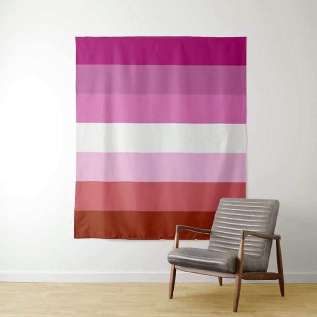 Lesbian Pride Flag LGBTQ Tapestry (In Situ)