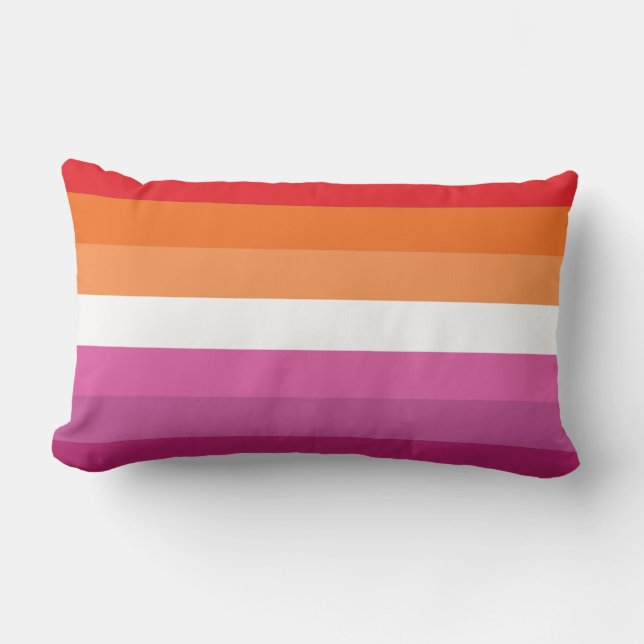 Lesbian Pride Flag Lumbar Cushion (Front)