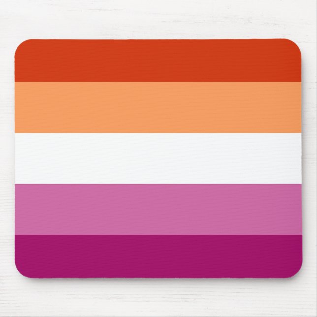 Lesbian Pride Flag Mouse Pad (Front)
