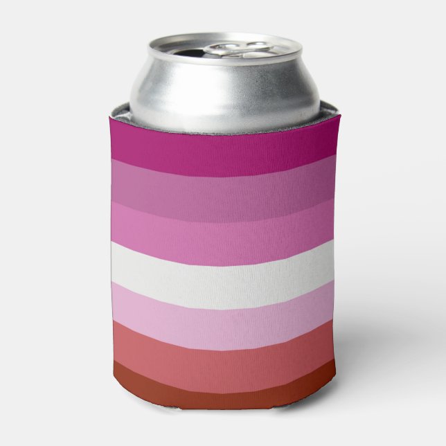 Lesbian Pride Flag (Origin) Can Cooler (Can Front)