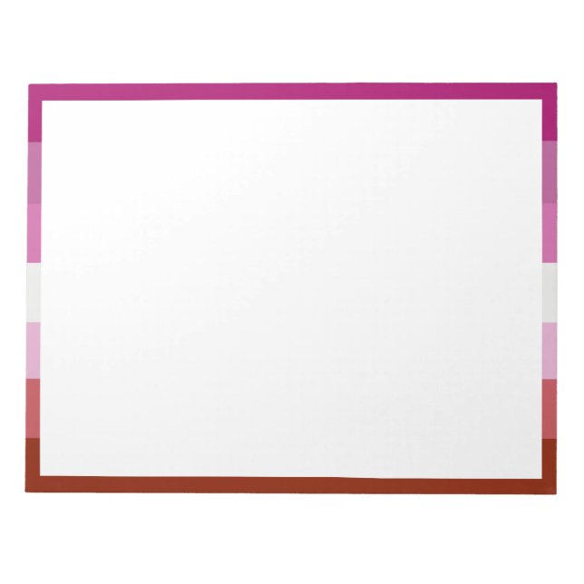 Lesbian Pride Flag (Origin) Notepad (Front)