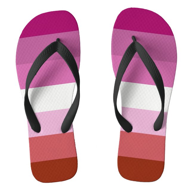 Lesbian Pride Flag (Origin) Thongs (Footbed)