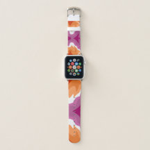Lesbian Pride Flag Paint Swirl Apple Watch Band