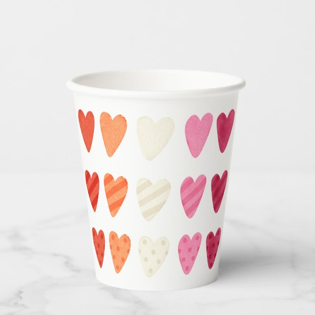Lesbian Pride Flag Paper Cups (Front)