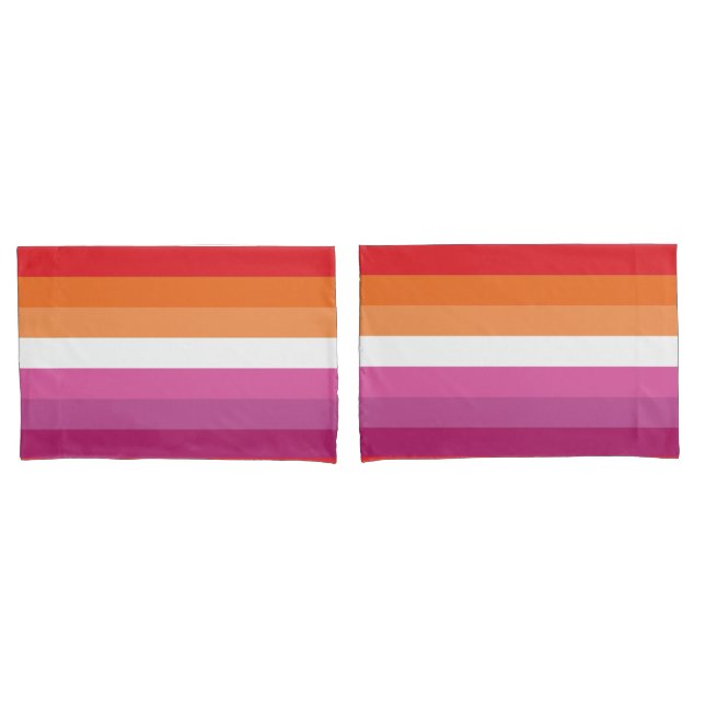 Lesbian Pride Flag Pillowcase (Front-Set)