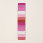 Lesbian Pride Flag Pink, White, Red Stripes Scarf<br><div class="desc">Customise by changing the scale,  rotation and placement of the pattern,  or add your own text or photos</div>