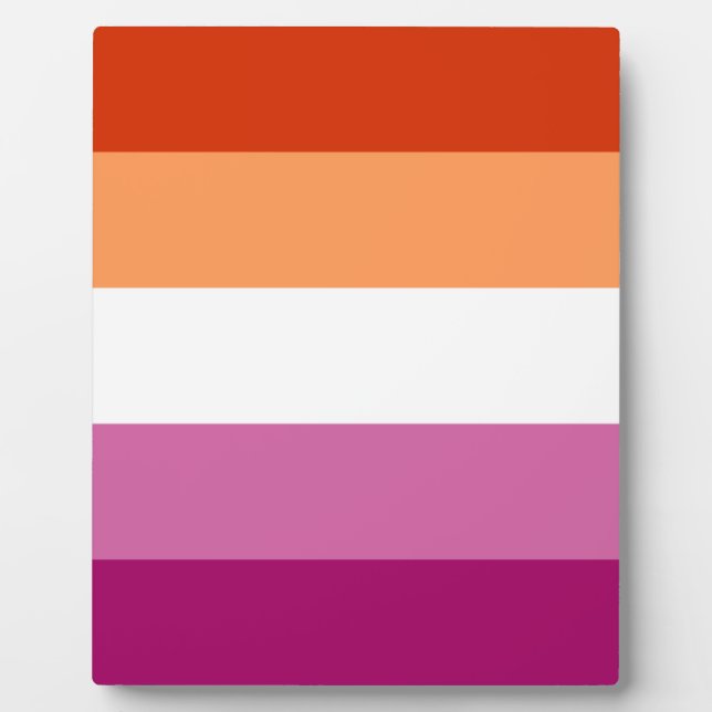 Lesbian Pride Flag Plaque (Front)