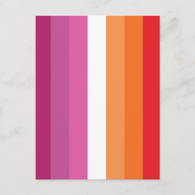 Lesbian Pride Flag Postcard (Front)