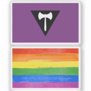 Lesbian Pride Flag Purple Axe