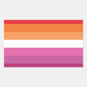 Lesbian Pride Flag Rectangular Sticker