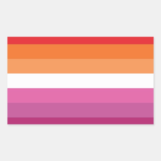 Lesbian Pride Flag Rectangular Sticker (Front)