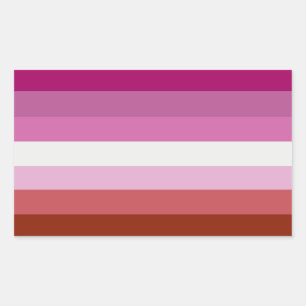 Lesbian Pride Flag Stripes Rectangular Sticker