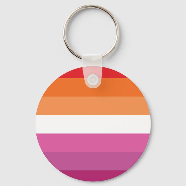 Lesbian Pride Flag (Sunset) Key Ring (Front)