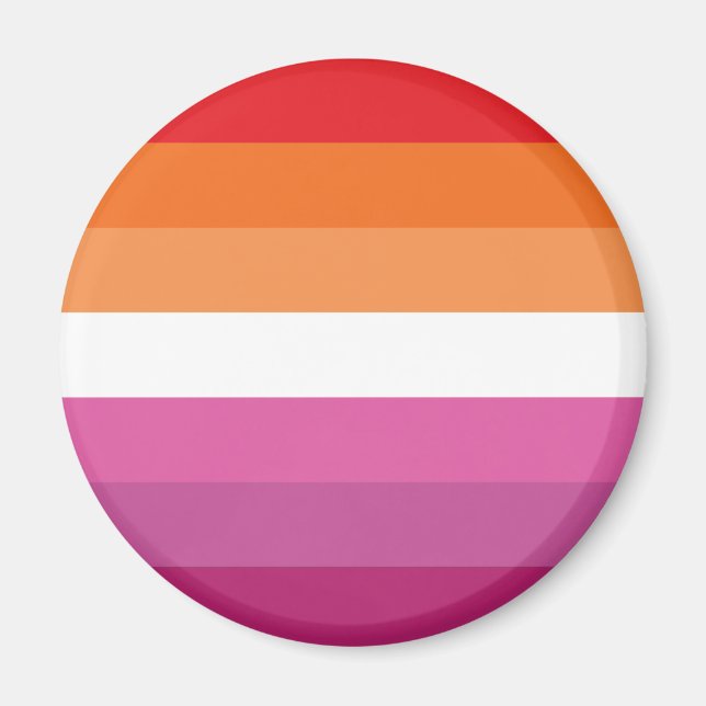 Lesbian Pride Flag (Sunset) Magnet (Front)