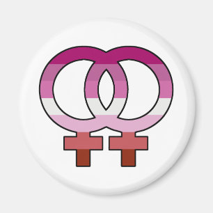 Lesbian Pride Flag Venus Symbol Magnet