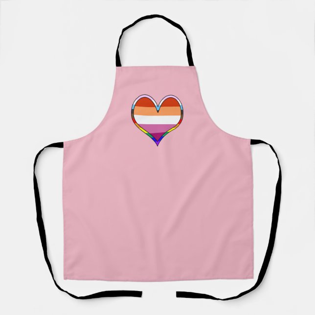 Lesbian Pride Heart Apron (Front)
