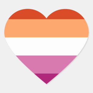 Lesbian Pride Heart Sticker