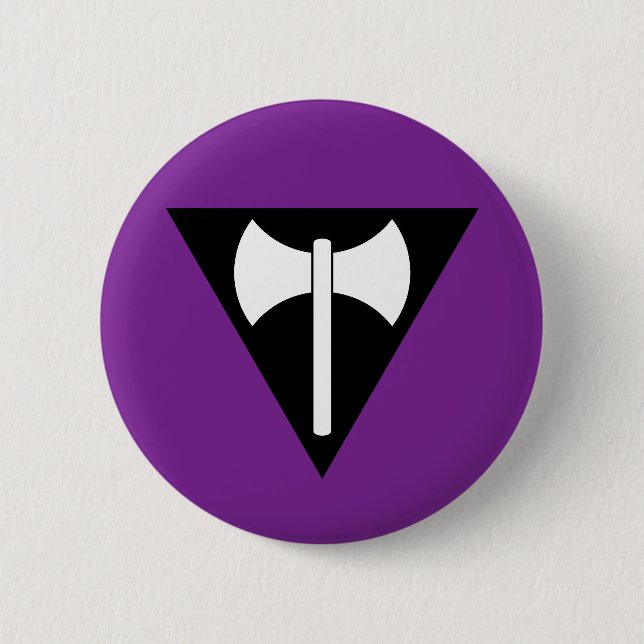 Lesbian Pride Labrys 6 Cm Round Badge (Front)