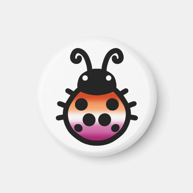 Lesbian Pride Ladybug Magnet (Front)