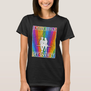 Lesbian Pride Lgbt Gay Bisexual Women Kiss Girls T-Shirt