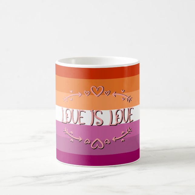 Lesbian Pride Month Love is Love Mug (Center)