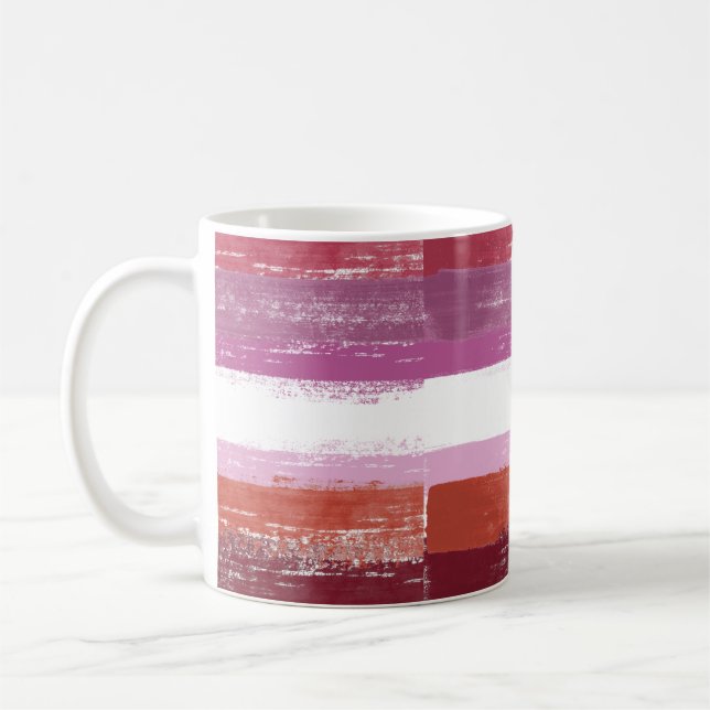 Lesbian Pride Paint Coffee Mug (Left)