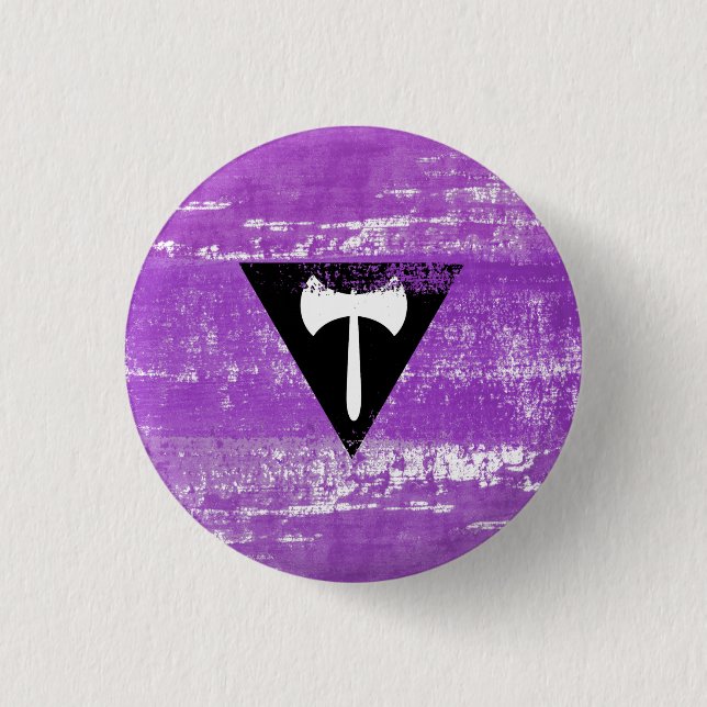 Lesbian Pride Paint (Labrys) 3 Cm Round Badge (Front)