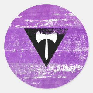 Lesbian Pride Paint (Labrys) Classic Round Sticker