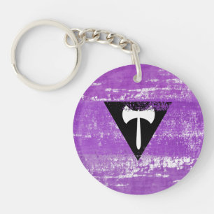 Lesbian Pride Paint (Labrys) Key Ring
