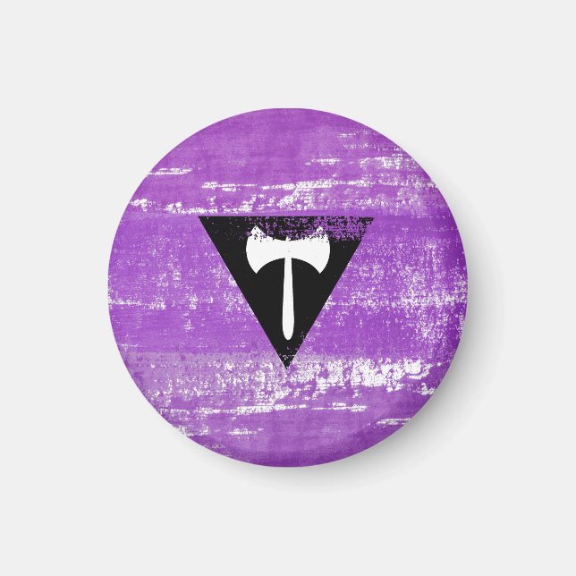 Lesbian Pride Paint (Labrys) Magnet (Front)