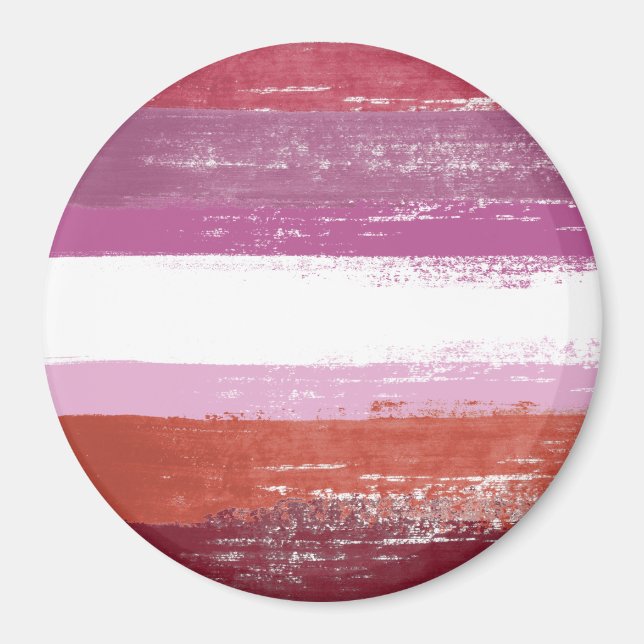 Lesbian Pride Paint Magnet (Front)