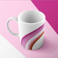 Lesbian Pride Pink Rainbow Flag Monogram