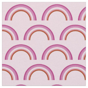 Lesbian Pride Rainbow Flag Pink Fabric