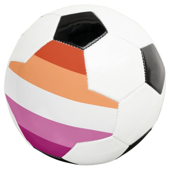 Lesbian Pride Soccer Ball (Three Quarter)