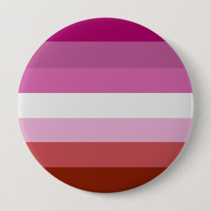 LESBIAN PRIDE STRIPES DESIGN 10 CM ROUND BADGE