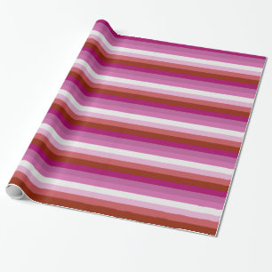 LESBIAN PRIDE STRIPES DESIGN - 2014 PRIDE.png Wrapping Paper
