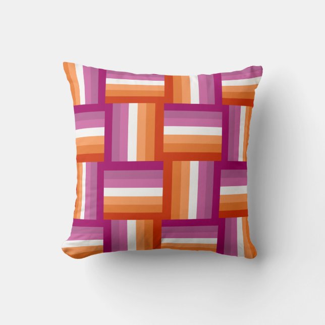 Lesbian Pride Throw Pillow (Front)