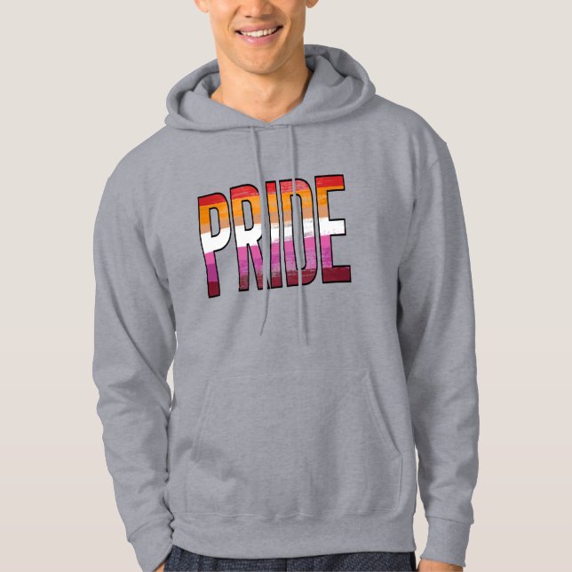 Lesbian Pride Word Hoodie (Front)